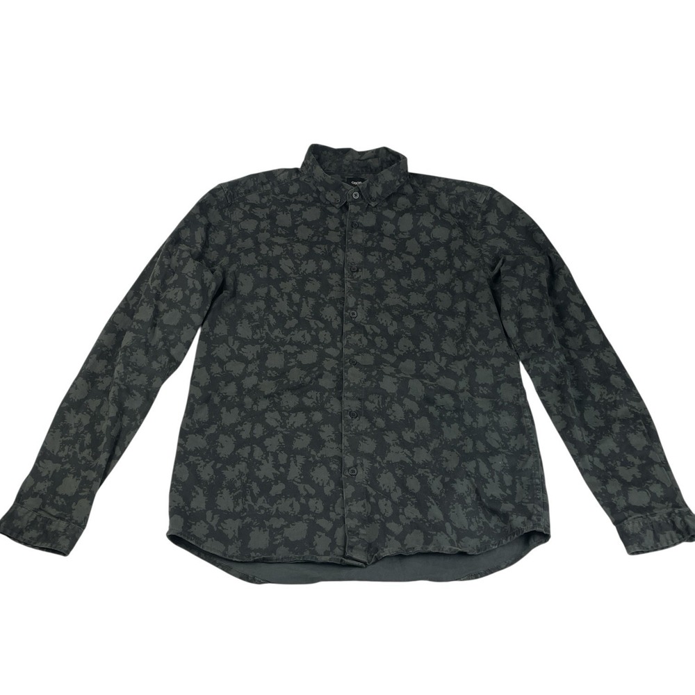 ASOS‎ XL Printed Long Sleeve Button-Up Shirt Tonal Camo/ Abstract Style